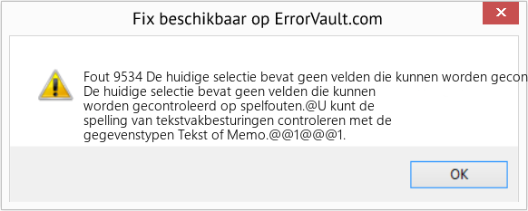 Fix De huidige selectie bevat geen velden die kunnen worden gecontroleerd op spelfouten (Fout Fout 9534)