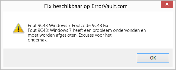 Fix Windows 7 Foutcode 9C48 Fix (Fout Fout 9C48)