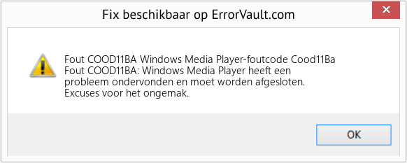 Download Fout <?php echo $nummer; ?> (Windows Media Player-foutcode Cood11Ba) Reparatie Tool Fix Windows Media Player-foutcode Cood11Ba (Fout Fout COOD11BA)