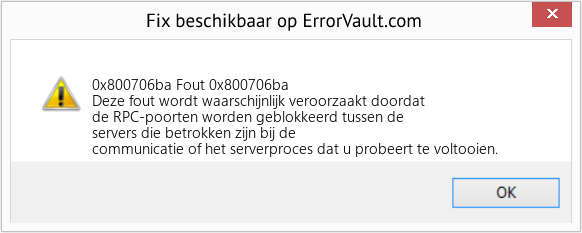 Fix Fout 0x800706ba (Fout 0x800706ba)