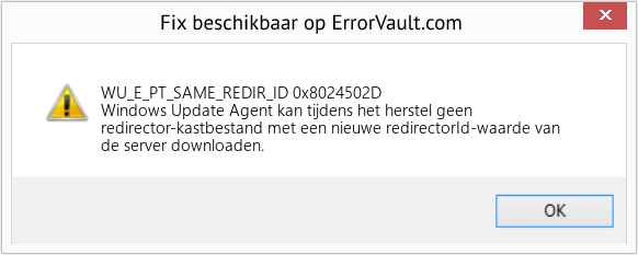 Fix 0x8024502D (Fout WU_E_PT_SAME_REDIR_ID)