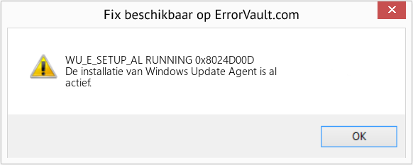 Fix 0x8024D00D (Fout WU_E_SETUP_AL RUNNING)