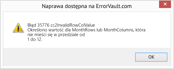 Fix cc2InvalidRowColValue (Error Błąd 35776)