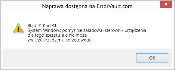 Fix Kod 41 (Error Błąd 41)