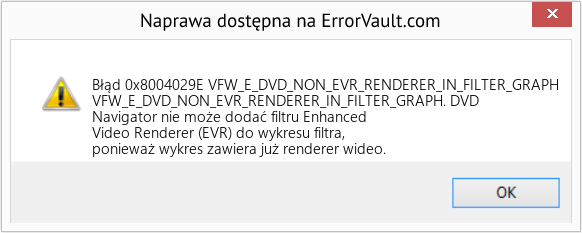 Fix VFW_E_DVD_NON_EVR_RENDERER_IN_FILTER_GRAPH (Error Błąd 0x8004029E)