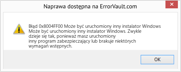 Pobierz Błąd <?php echo $number; ?> (Może być uruchomiony inny instalator Windows) Narzędzie naprawcze Fix Może być uruchomiony inny instalator Windows (Error Błąd 0x8004FF00)