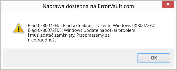Pobierz Błąd <?php echo $number; ?> (Błąd aktualizacji systemu Windows 0X80072F05) Narzędzie naprawcze Fix Błąd aktualizacji systemu Windows 0X80072F05 (Error Błąd 0x80072F05)