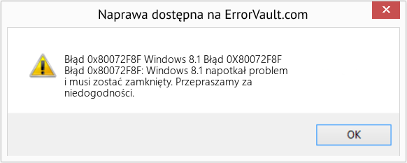 Fix Windows 8.1 Błąd 0X80072F8F (Error Błąd 0x80072F8F)