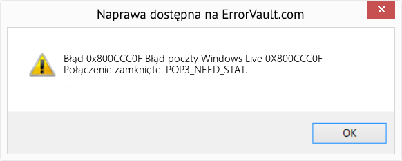 Fix Błąd poczty Windows Live 0X800CCC0F (Error Błąd 0x800CCC0F)