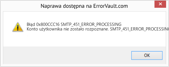 Fix SMTP_451_ERROR_PROCESSING (Error Błąd 0x800CCC16)