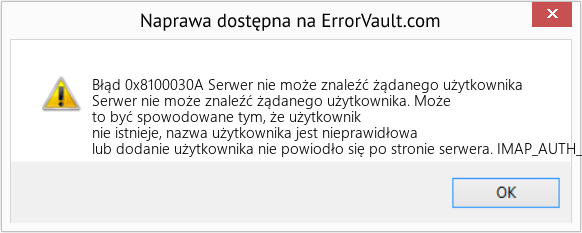 Fix Serwer nie może znaleźć żądanego użytkownika (Error Błąd 0x8100030A)