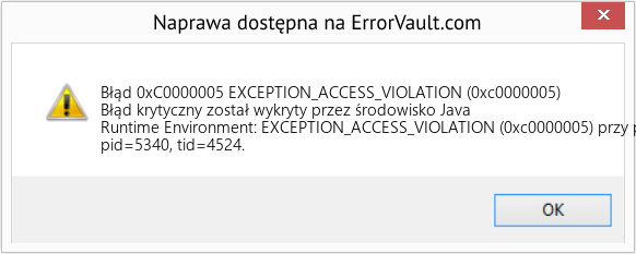 Fix EXCEPTION_ACCESS_VIOLATION (0xc0000005) (Error Błąd 0xC0000005)