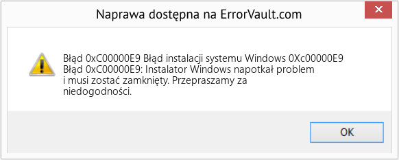 Pobierz Błąd <?php echo $number; ?> (Błąd instalacji systemu Windows 0Xc00000E9) Narzędzie naprawcze Fix Błąd instalacji systemu Windows 0Xc00000E9 (Error Błąd 0xC00000E9)