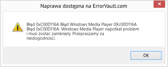 Pobierz Błąd <?php echo $number; ?> (Błąd Windows Media Player 0Xc00D116A) Narzędzie naprawcze Fix Błąd Windows Media Player 0Xc00D116A (Error Błąd 0xC00D116A)