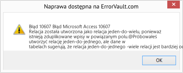 Fix Błąd Microsoft Access 10607 (Error Błąd 10607)