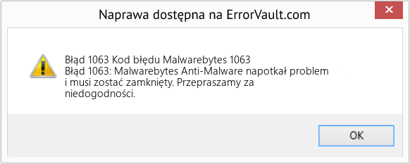 Fix Kod błędu Malwarebytes 1063 (Error Błąd 1063)