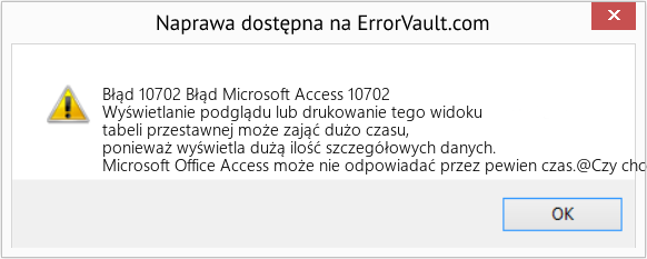 Pobierz Błąd <?php echo $number; ?> (Błąd Microsoft Access 10702) Narzędzie naprawcze Fix Błąd Microsoft Access 10702 (Error Błąd 10702)
