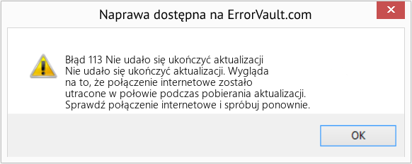 Pobierz Błąd <?php echo $number; ?> (Nie udało się ukończyć aktualizacji) Narzędzie naprawcze Fix Nie udało się ukończyć aktualizacji (Error Błąd 113)