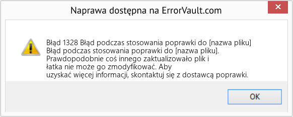 Fix Błąd podczas stosowania poprawki do [nazwa pliku] (Error Błąd 1328)