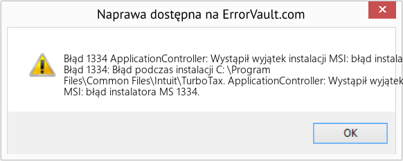 Fix ApplicationController: Wystąpił wyjątek instalacji MSI: błąd instalatora MS 1334 (Error Błąd 1334)