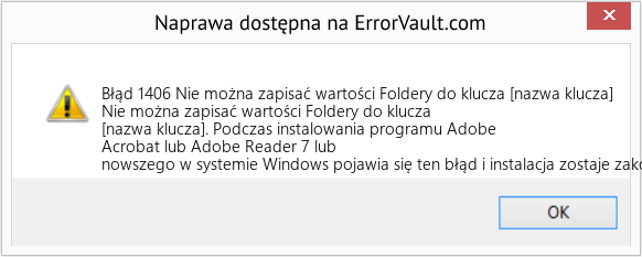 Fix Nie można zapisać wartości Foldery do klucza [nazwa klucza] (Error Błąd 1406)