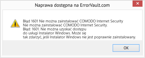 Fix Nie można zainstalować COMODO Internet Security (Error Błąd 1601)