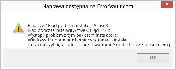 Fix Błąd podczas instalacji ActiveX (Error Błąd 1722)