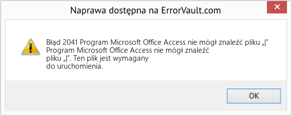 Fix Program Microsoft Office Access nie mógł znaleźć pliku „|” (Error Błąd 2041)
