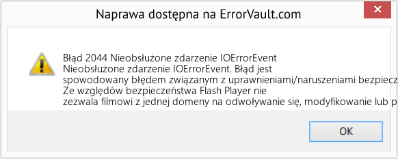 Pobierz Błąd <?php echo $number; ?> (Nieobsłużone zdarzenie IOErrorEvent) Narzędzie naprawcze Fix Nieobsłużone zdarzenie IOErrorEvent (Error Błąd 2044)