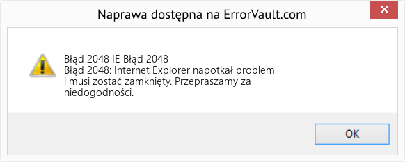 Fix IE Błąd 2048 (Error Błąd 2048)