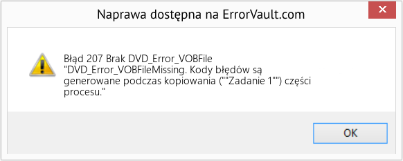Fix Brak DVD_Error_VOBFile (Error Błąd 207)