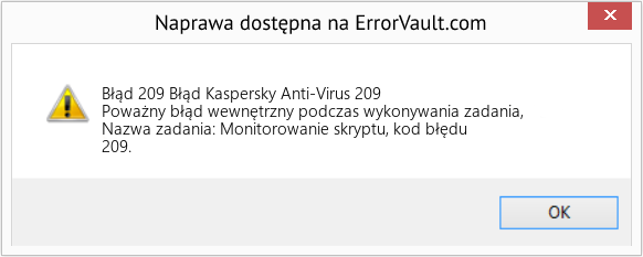Fix Błąd Kaspersky Anti-Virus 209 (Error Błąd 209)