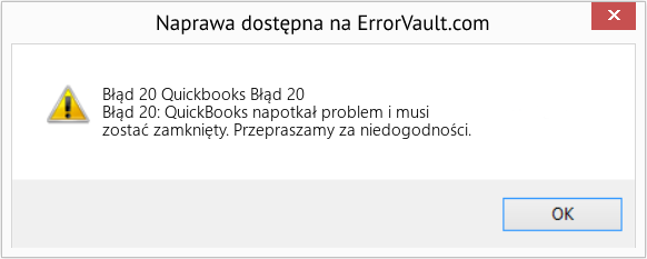 Fix Quickbooks Błąd 20 (Error Błąd 20)