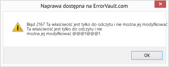 Fix Ta właściwość jest tylko do odczytu i nie można jej modyfikować (Error Błąd 2167)