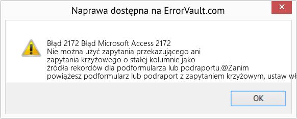 Pobierz Błąd <?php echo $number; ?> (Błąd Microsoft Access 2172) Narzędzie naprawcze Fix Błąd Microsoft Access 2172 (Error Błąd 2172)