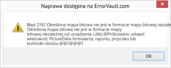 Fix Określona mapa bitowa nie jest w formacie mapy bitowej niezależnej od urządzenia (.dib) (Error Błąd 2192)