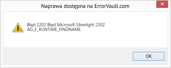 Fix Błąd Microsoft Silverlight 2202 (Error Błąd 2202)