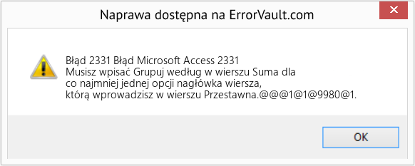 Pobierz Błąd <?php echo $number; ?> (Błąd Microsoft Access 2331) Narzędzie naprawcze Fix Błąd Microsoft Access 2331 (Error Błąd 2331)