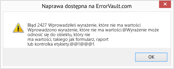Pobierz Błąd <?php echo $number; ?> (Wprowadziłeś wyrażenie, które nie ma wartości) Narzędzie naprawcze Fix Wprowadziłeś wyrażenie, które nie ma wartości (Error Błąd 2427)