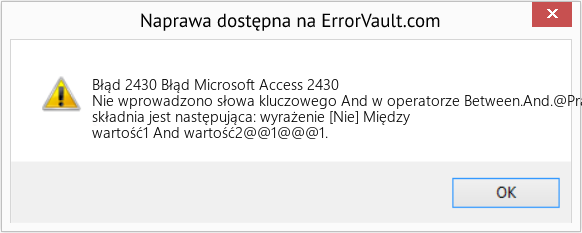 Pobierz Błąd <?php echo $number; ?> (Błąd Microsoft Access 2430) Narzędzie naprawcze Fix Błąd Microsoft Access 2430 (Error Błąd 2430)