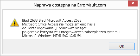 Fix Błąd Microsoft Access 2633 (Error Błąd 2633)