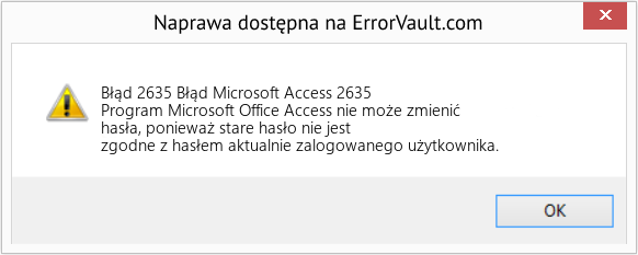Fix Błąd Microsoft Access 2635 (Error Błąd 2635)