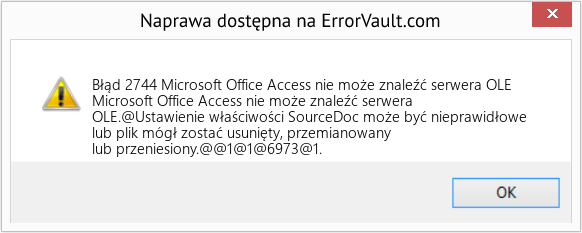 Fix Microsoft Office Access nie może znaleźć serwera OLE (Error Błąd 2744)