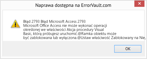 Fix Błąd Microsoft Access 2793 (Error Błąd 2793)