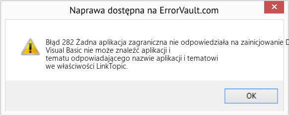 Fix Żadna aplikacja zagraniczna nie odpowiedziała na zainicjowanie DDE (Error Błąd 282)