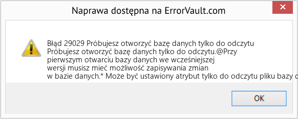 Pobierz Błąd <?php echo $number; ?> (Próbujesz otworzyć bazę danych tylko do odczytu) Narzędzie naprawcze Fix Próbujesz otworzyć bazę danych tylko do odczytu (Error Błąd 29029)