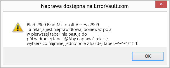 Fix Błąd Microsoft Access 2909 (Error Błąd 2909)