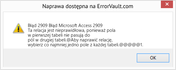 Pobierz Błąd <?php echo $number; ?> (Błąd Microsoft Access 2909) Narzędzie naprawcze Fix Błąd Microsoft Access 2909 (Error Błąd 2909)