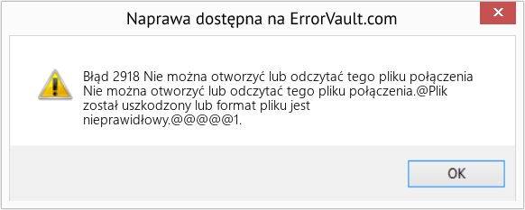 Pobierz Błąd <?php echo $number; ?> (Nie można otworzyć lub odczytać tego pliku połączenia) Narzędzie naprawcze Fix Nie można otworzyć lub odczytać tego pliku połączenia (Error Błąd 2918)