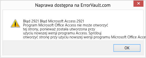 Pobierz Błąd <?php echo $number; ?> (Błąd Microsoft Access 2921) Narzędzie naprawcze Fix Błąd Microsoft Access 2921 (Error Błąd 2921)